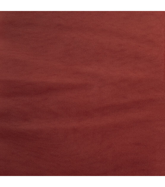 Red Ochre Matte Tulle Fabric