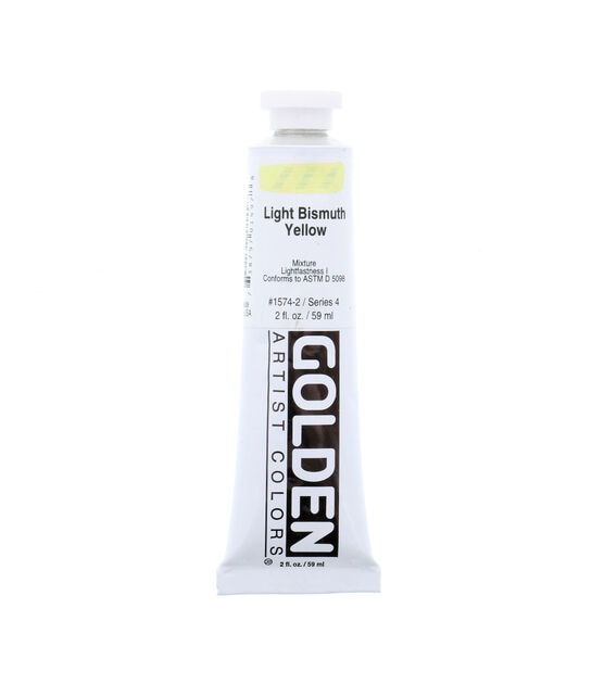 Golden Artist Colors Heavy Body Acrylic Paint Light Bismuth Yellow