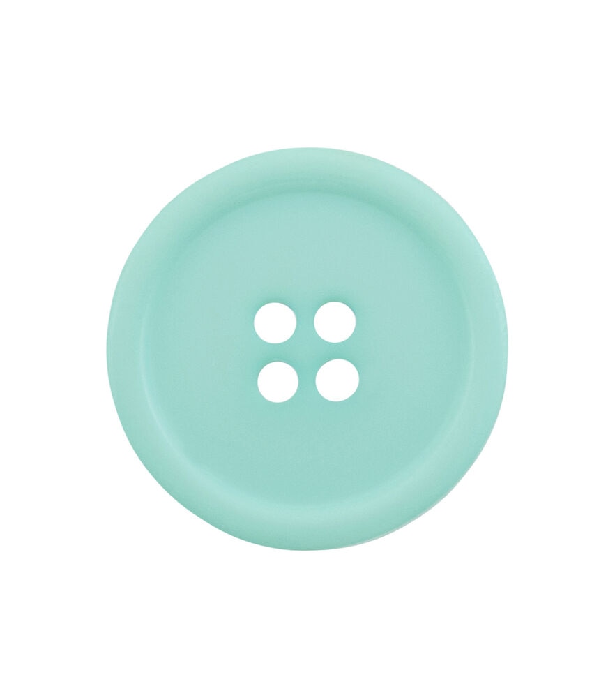 My Favorite Colors 1" Round 4 Hole Button, Aqua & Green, swatch