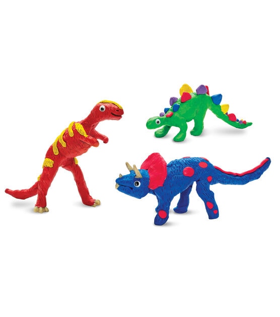 Creativity For Kids 3pc Create With Clay Plastic Dinosaurs Kit, , hi-res, image 4