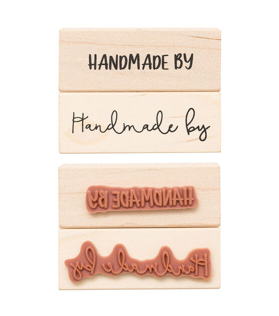 American Crafts Wooden Stamp Handmade By, , hi-res, image 2
