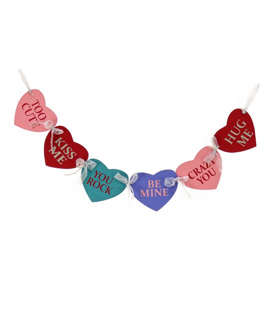 National Tree 31" Hanging Valentine’s Hearts Banner