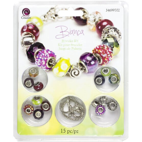 Large Hole Bracelet Kit Bianca 15pcs