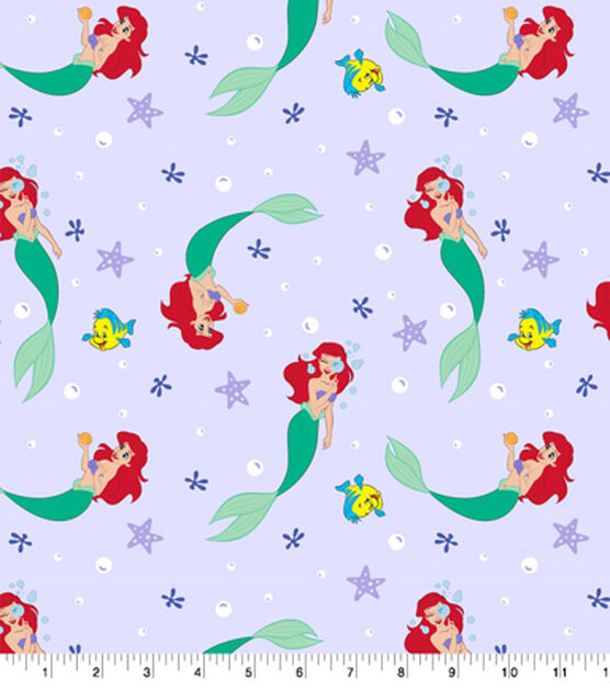 Disney Princess Ariel Flounder Cotton Fabric