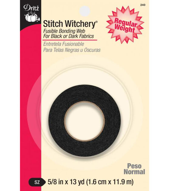 Dritz Stitch Witchery Fusible Bonding Web, Regular, 5/8" x 13 yd