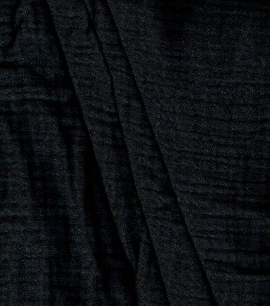 Black Bubble Gauze Cotton Fabric, , hi-res, image 2