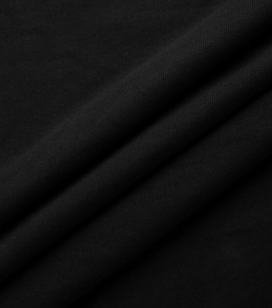 Rib Knit 2x2 Fabric Black