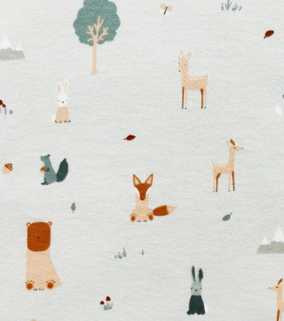 Woodland Animals Nursery Flannel Fabric by Lil' POP!