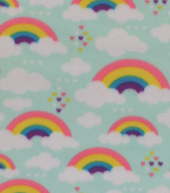 Bright Rainbows Blizzard Fleece Fabric