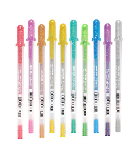 Sakura Gelly Roll Glaze Pens, 0.8 mm, Assorted Colors, 6 Pens Per Set, Pack  Of 2 Sets