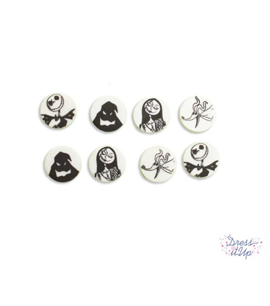 Dress It Up 8ct Disney Nightmare Before Christmas Disk Shank Buttons