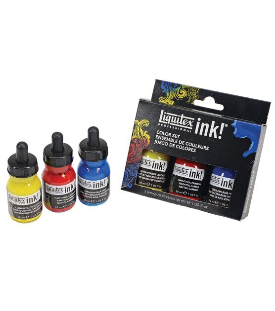 Liquitex Professional Acrylic Ink! Set 3 Colors Primaries