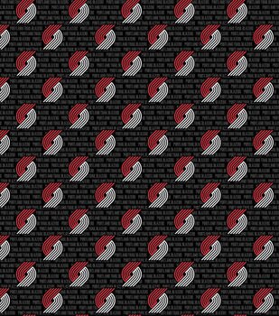 Portland Trailblazers Cotton Fabric Logo Toss (2 Yards Min.) - Team Cotton Fabric - Fabric