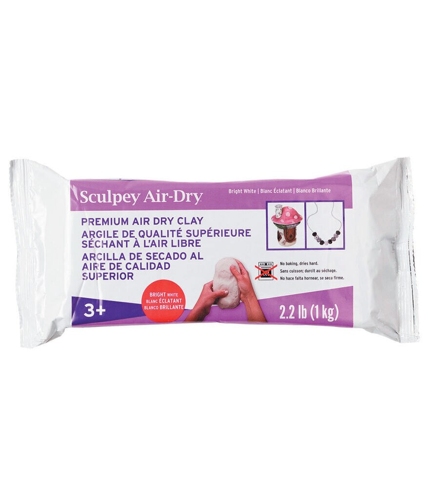 Model Air, Air Dry Modeling Clay, White, 2.2 pounds AD2222 –