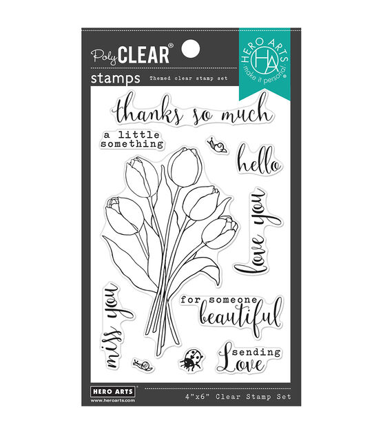 Hero Arts 4" x 6" Spring Tulip Clear Stamps