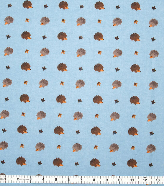 Fall Hedgehogs Super Snuggle Flannel Fabric
