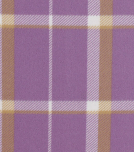 Lavender Plaid Blizzard Prints Fleece Fabric