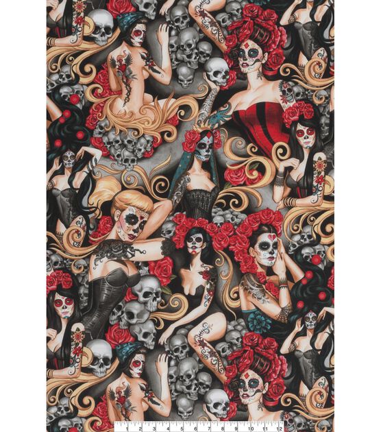 Alexander Henry Novelty Cotton Fabric 45" Las Elegantes, , hi-res, image 2