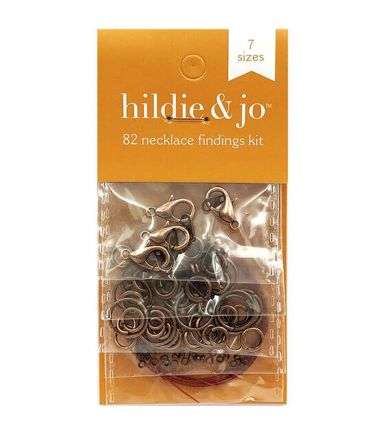 82pc Copper Necklace Findings Kit by hildie & jo, , hi-res, image 1
