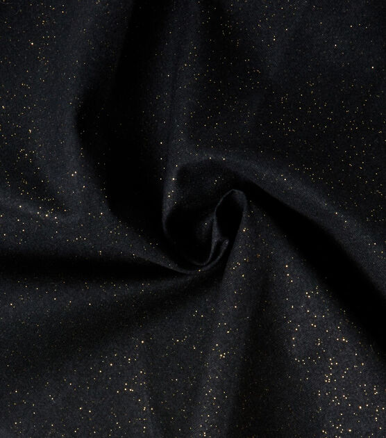 Gold & Black Quilt Glitter Cotton Fabric by Keepsake Calico, , hi-res, image 3