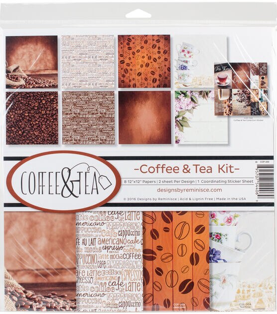 Reminisce Collection Kit 12"X12" Coffee & Tea