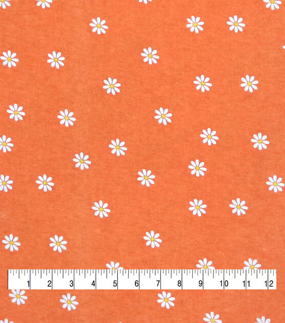 POP! Daisy On Peach Super Snuggle Flannel Fabric, , hi-res, image 3