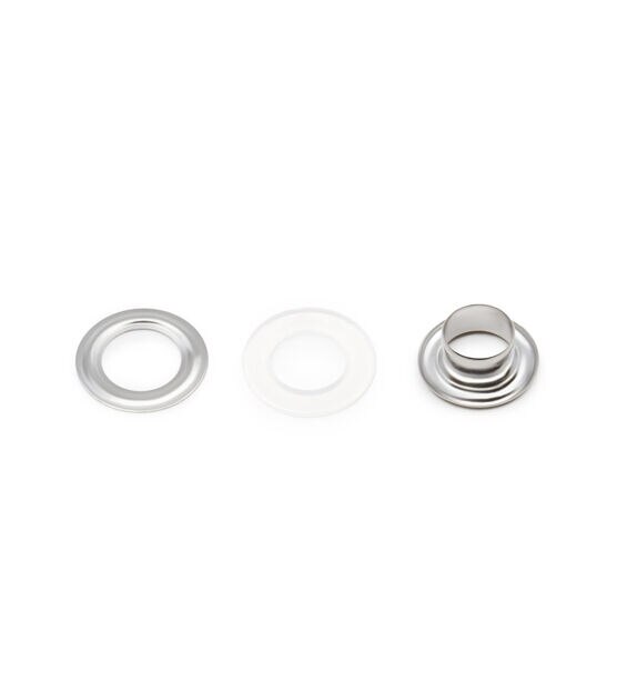 Dritz 1/4" 2-Part Eyelets & Tools, 15 Sets, Nickel, , hi-res, image 3