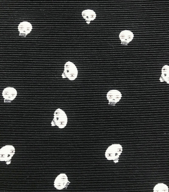 Black Skeleton Rib Knit Fabric by POP!, , hi-res, image 3