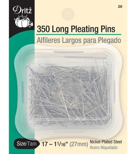Dritz 1-1/16" Long Pleating Pins, Nickel, 350 pc