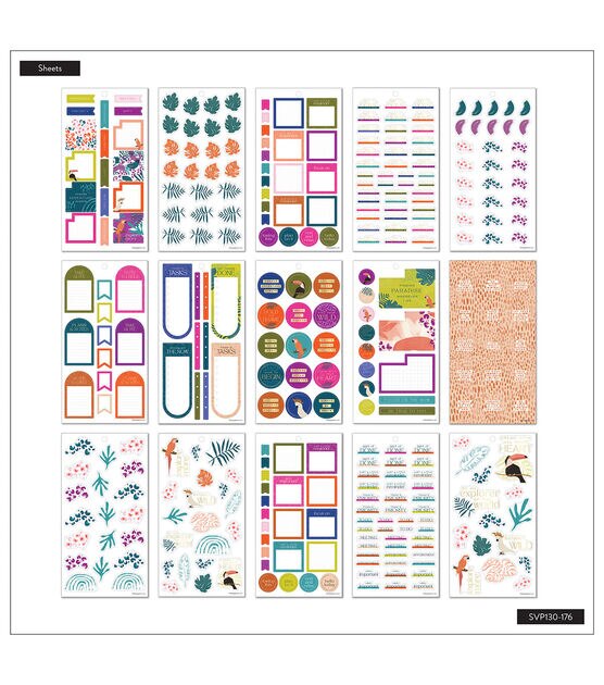 513pc Tropical Boho Happy Planner Sticker Pack, , hi-res, image 4