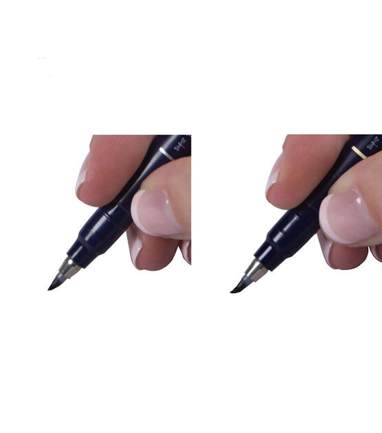 Tombow Fudenosuke Fine Tip Brush Pen 2pk Black, , hi-res, image 4