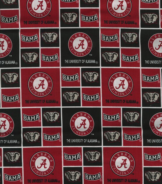 University of Alabama Crimson Tide Cotton Fabric Block