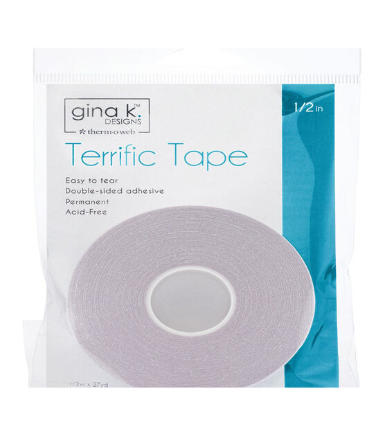 Gina K. Designs Double sided Adhesive Terrific Tape 0.5''x27 yds Clear