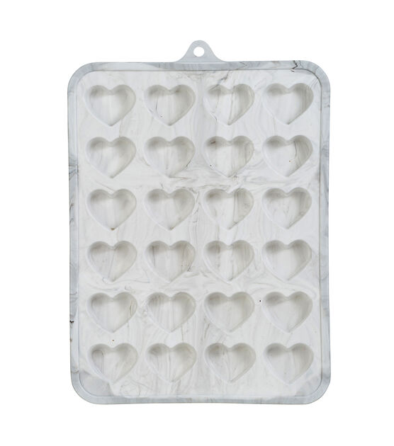 9 x 13 Heart Silicone Mold With 24 Cavities by STIR