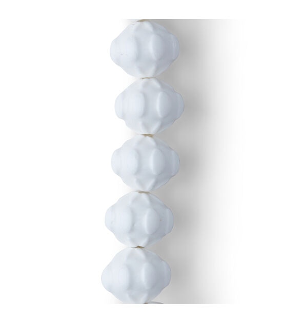 7" White Ceramic Lantern Bead Strand by hildie & jo, , hi-res, image 3