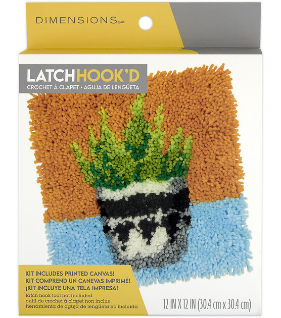 Dimensions Plant Latch Hook Kit 12" x 12"