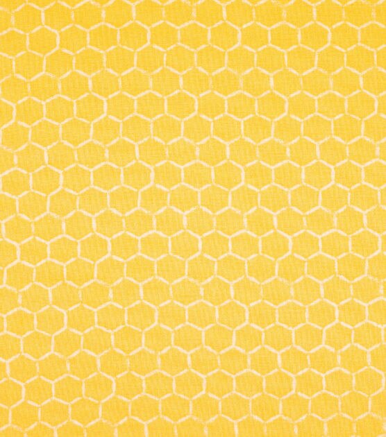 Yellow Honeycomb Quilt Cotton Fabric by Keepsake Calico