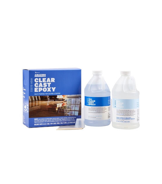 Epoxy Resin Kit 64OZ Crystal Clear, High Gloss & Bubbles Free Resin  Supplies for Coating and Casting, Craft DIY 