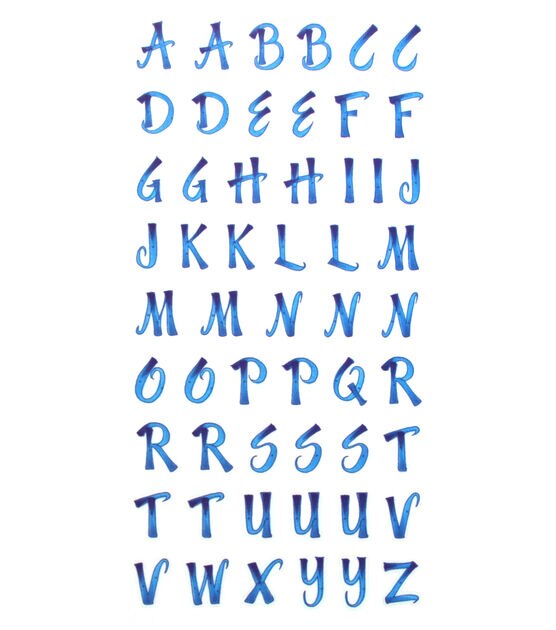 Royal Blue Small Thin Block Font Glitter Letter Stickers - (305 pcs) –