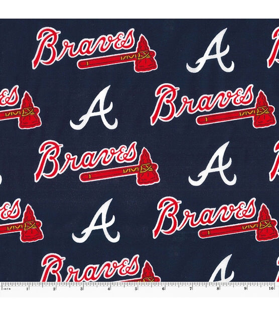 Fabric Traditions Atlanta Braves Cotton Fabric Logo