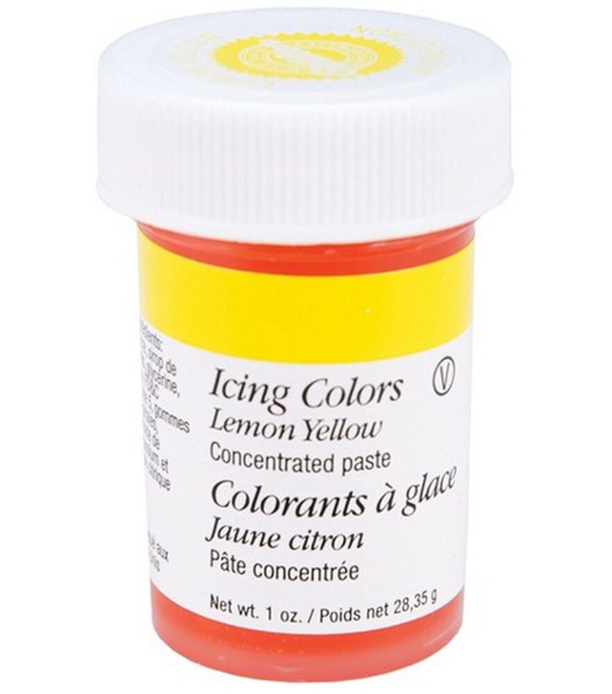 Wilton Icing Colors 1 Ounce, Lemon Yellow, swatch