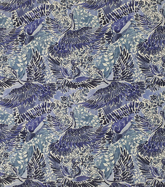 Hidden Pheasant Blue 108" Wide Premium Cotton Fabric
