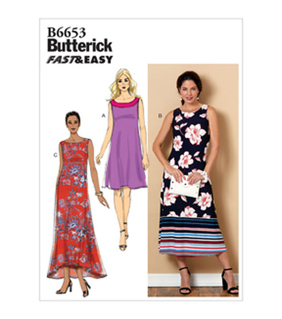 Butterick B6653 Size 6 to 14 Misses Dress Sewing Pattern