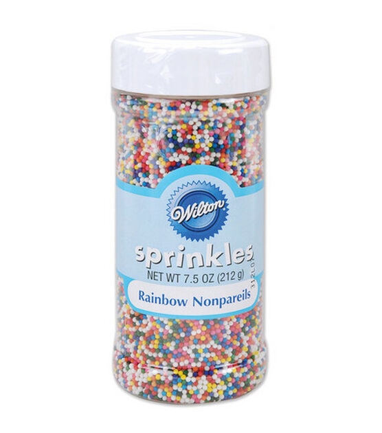 Wilton 7.5 oz Sprinkles Rainbow Nonpareils, , hi-res, image 1