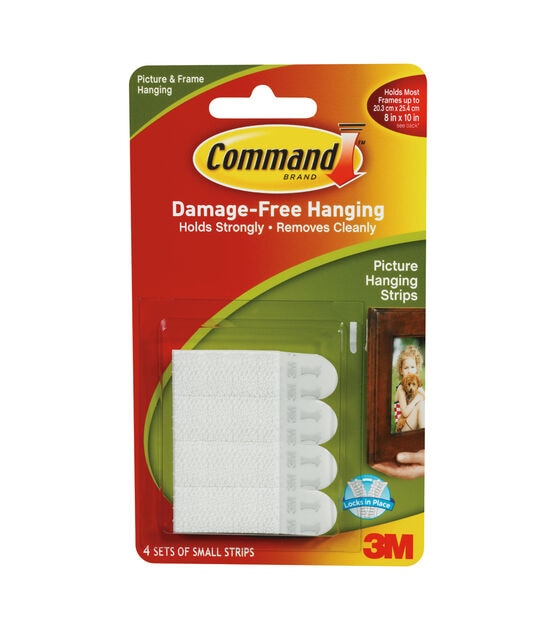 Command 1lb White Small Picture Hanging Strips 4pk