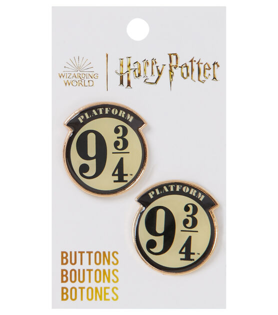 Blumenthal Lansing 1" Harry Potter Platform 9 3/4 Shank Buttons 2pk