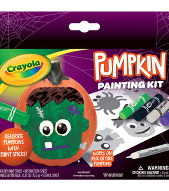 Crayola 7ct No Carve Pumpkin Decorating Painting Kit