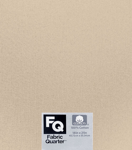 Cream 1 Piece Cotton Fabric Quarter, , hi-res, image 2