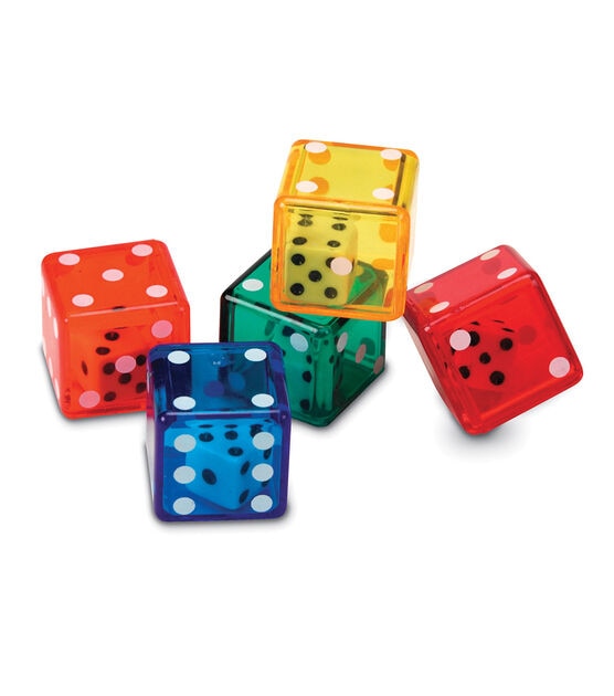 Learning Resources 72ct Multicolor Dice in Dice Bucket, , hi-res, image 2