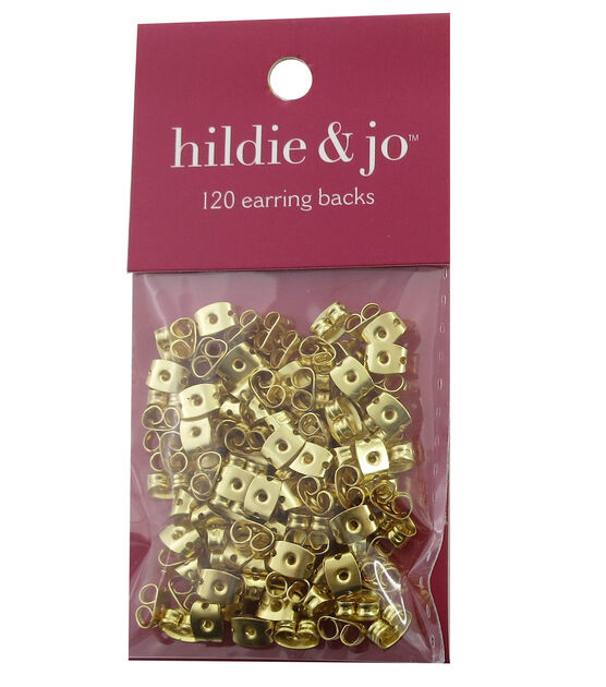 6mm x 4.5mm Gold Earring Backs 120pk by hildie & jo